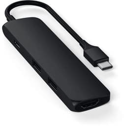 Satechi Type-C Slim Multi-port Adapter 4K Musta