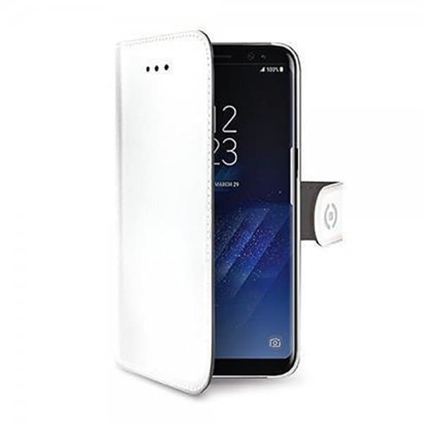 Celly Samsung Galaxy S8 Fodral Wally Wallet Case Vit