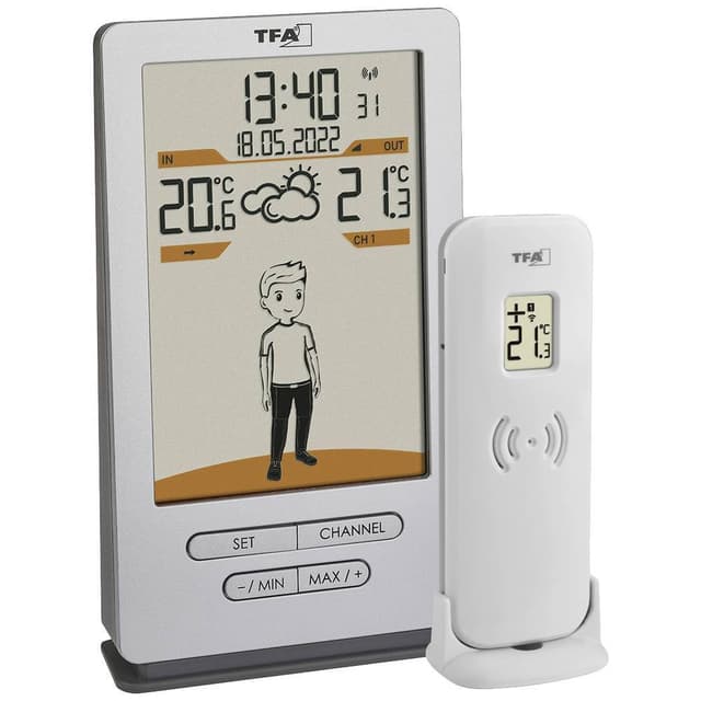 TFA Dostmann Weather Jack 35.1166.54 Trådlös digital