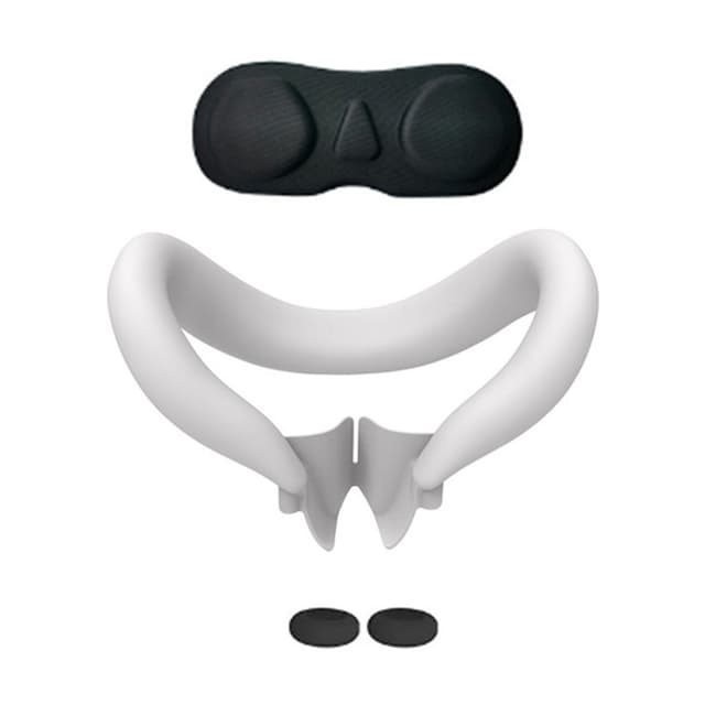 Meta Quest 3 VR Headset ansiktsmaske linsehette 2 vippehette Hvit