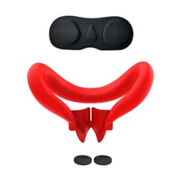 Meta Quest 3 VR Headset ansiktsmaske linsehette 2 vippehette Rød