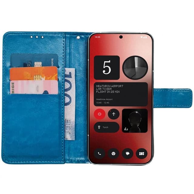 Wallet cover 3-kort Nothing Phone 2a - Lyseblå