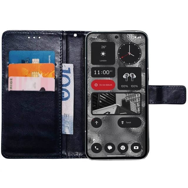 Lompakkokotelo 3-kortti Nothing Phone (2) - Tummansininen