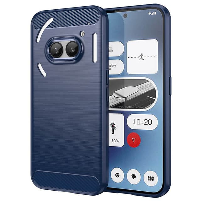 Børstet silikone cover Nothing Phone 2a - Blå