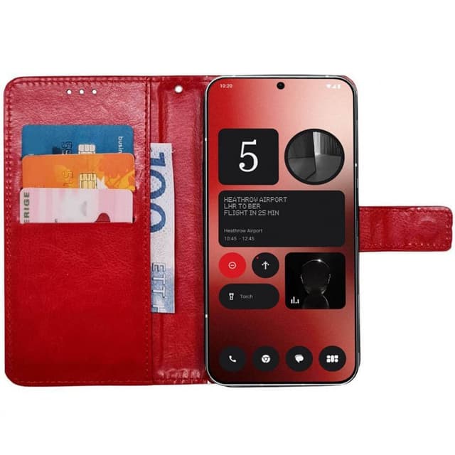 Wallet cover 3-kort Nothing Phone 2a - Rød
