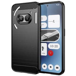 Harjattu TPU kuori Nothing Phone 2a - Musta