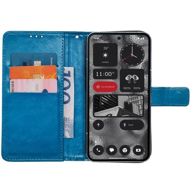 Wallet cover 3-kort Nothing Phone (2) - Lyseblå