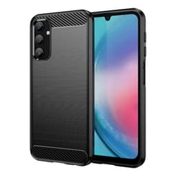 Børstet silikone cover Samsung Galaxy A35 - Sort