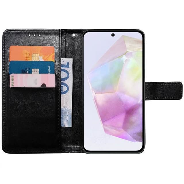 Lompakkokotelo 3-kortti Samsung Galaxy A55 - Musta