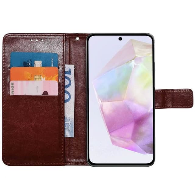 Lompakkokotelo 3-kortti Samsung Galaxy A55 - Ruskea