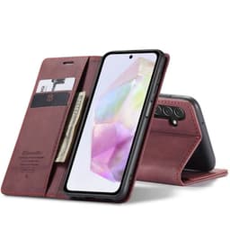 CaseMe FlipCase 013 Samsung Galaxy A55 - Viininpunainen