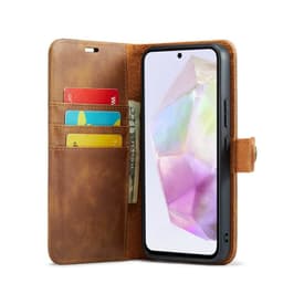 Lompakkokotelo DG-Ming 2i1 Samsung Galaxy A35 - Ruskea