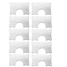 Reparasjonsplate for møbelhengsler 9x5 cm rustfritt stål 10-pakke