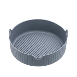 Rund Air Fryer silikongryta 18,5 cm Grå