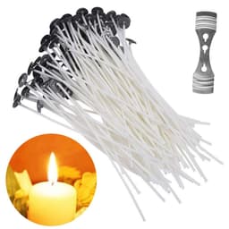 Ljusvekar (15 cm) 100-pack med hållare Vit