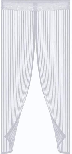Myggenet til dør med magnetlukning Hvid 100 x 220 cm