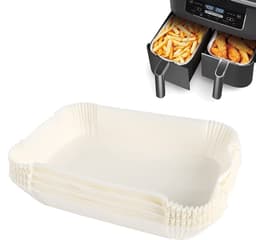Air Fryer kertakäyttöpaperi rasvakeittimiin 50 kpl Valkoinen 22x14 cm