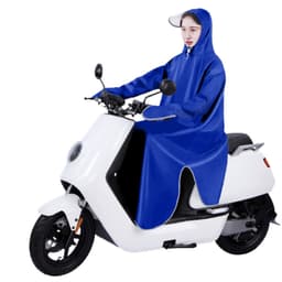 Vattentät regnponcho med ärmar Blå