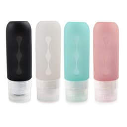 Påfyllningsbara silikonreseflaskor för schampolotion 90 ml 4-pack