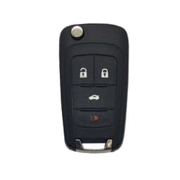 4-knaps sammenklappelig bilnøglecover Kompatibel med Buick/Opel/Chevrolet Sort