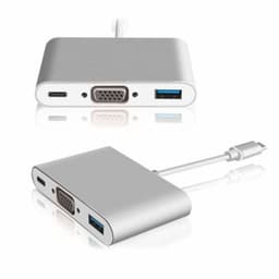 USB-C til VGA-adapter med USB 3.0 PD og USB-C