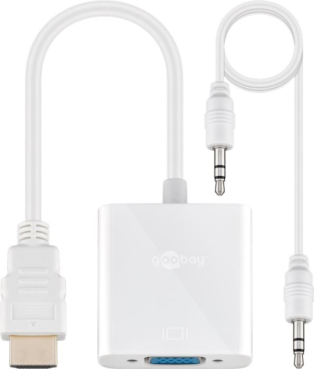 HDMI™/VGA-adapter, nikkelbelagt
