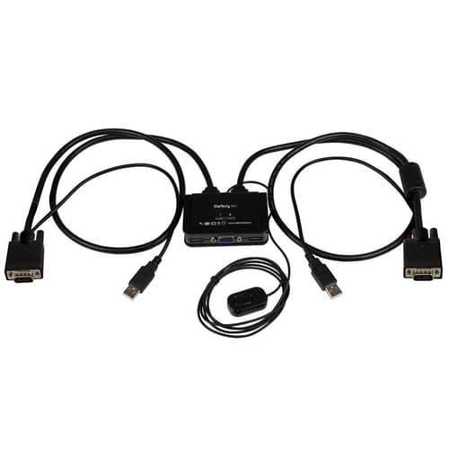 StarTech.com VGA 2 portar USB-kabel med KVM-switch - USB-driven med fj