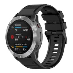 Rannekoru Garmin kelloihin Fenix 6X / 5X GPS / 3 / D2 Bravo silikoni musta