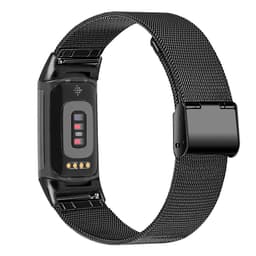 Klokkebånd i rustfritt stål for Fitbit Charge 5 Charge 6 Sort