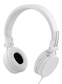 H300 Hovedtelefoner med mikrofon, foldbare, 3,5 mm, hvide