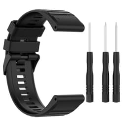 Kellonranneke yhteensopiva Garmin Fenix 7/6/5 Silicone Musta 4-Piece Musta