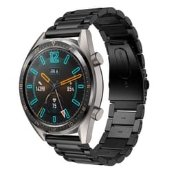 Urremme i rustfrit stål til 22 mm/46 mm Huawei Watch GT4 45 mm/Watch 4 Pro Sort