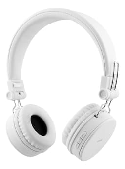 Foldbar on-ear BT headset, 3,5 mm, hvid