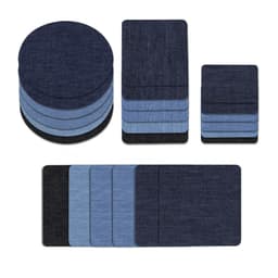 Strykelapper for jeans 24 stk Denim blå