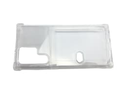 Gjennomsiktig beskyttende telefonveske med kortholder for Samsung Samsung Galaxy S22 Ultra