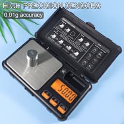 Batteridrevet digital skjerm elektronisk vekt, smykkevekt 50g/0,001g