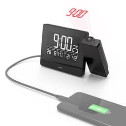 HAMA Vekkerklokke Projeksjon Plus Charge Svart