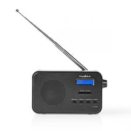 Nedis DAB+ Radio | Portabel design | DAB+ / FM | 1.3 "" | Svart Blå Skärm | Batteridriven / USB ström | Digital | 3.6 W | Bluetooth® | Hörlursuttag | Väckarklocka | Sov timer | IP20 | Svart