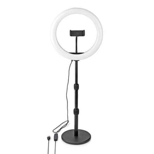 Nedis Ringlys | 10 inch | 120 LED's | 2700 - 6700 K | Skrivebord | Sort