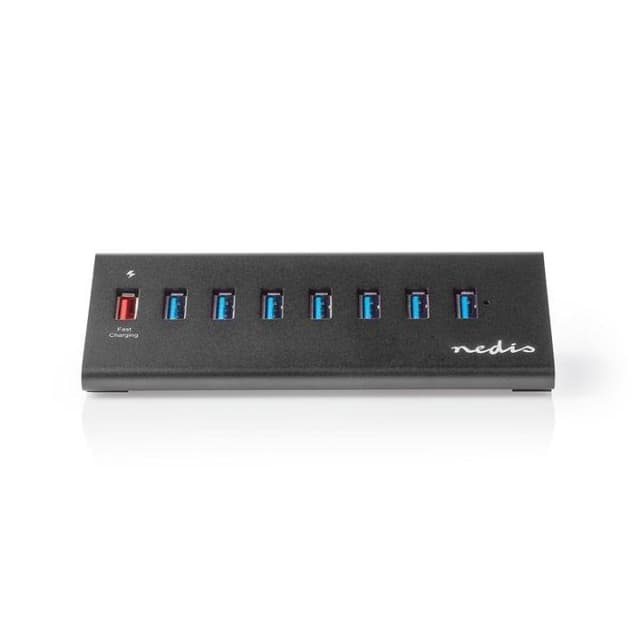 Nedis USB-hub | USB Micro-B Female | USB-A Hun | 8-Port port(s) | QC3.0 / USB 3.2 Gen 1 | Nettstrøm drevet / USB-Strøm | 5 Gbps | 8x USB