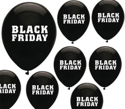 100-pakkaus Black Friday -ilmapalloja