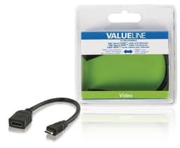 High Speed HDMI-kaapeli Ethernet HDMI Mini - HDMI Naaras 0.20 m Musta
