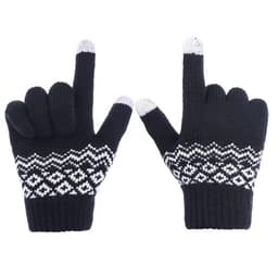 Fingerhandsker med touch-funktion, Svart/Hvid