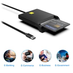 NÖRDIC USB-C Smartkort- och SIMkortläsare ISO7816 IDkort EMV Creditkort