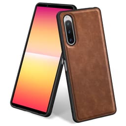 SKALO Sony Xperia 10 V PU-Läder Hybrid Skal - Brun