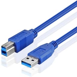 NÖRDIC USB 3.1 Kabel USB A til USB B 1M Blå USB-skriverkabel