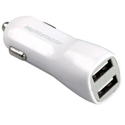 Promate Vivid.White Billader med dobbelt USB A Ports 5V / 2,4A Total 3.1A Black Input 12-24V DC Black