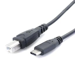 NÖRDIC USB-C 2.0 til USB 2.0 B datakabel 2m USB-skriverkabel