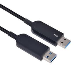 NÖRDIC 5m Active AOC 10Gbps kuitukaapeli USB-A 3.2 - USB-A 3.2