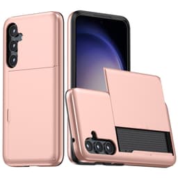 SKALO Samsung A55 5G Armor Suojakuori korttikotelo - Ruusukulta
